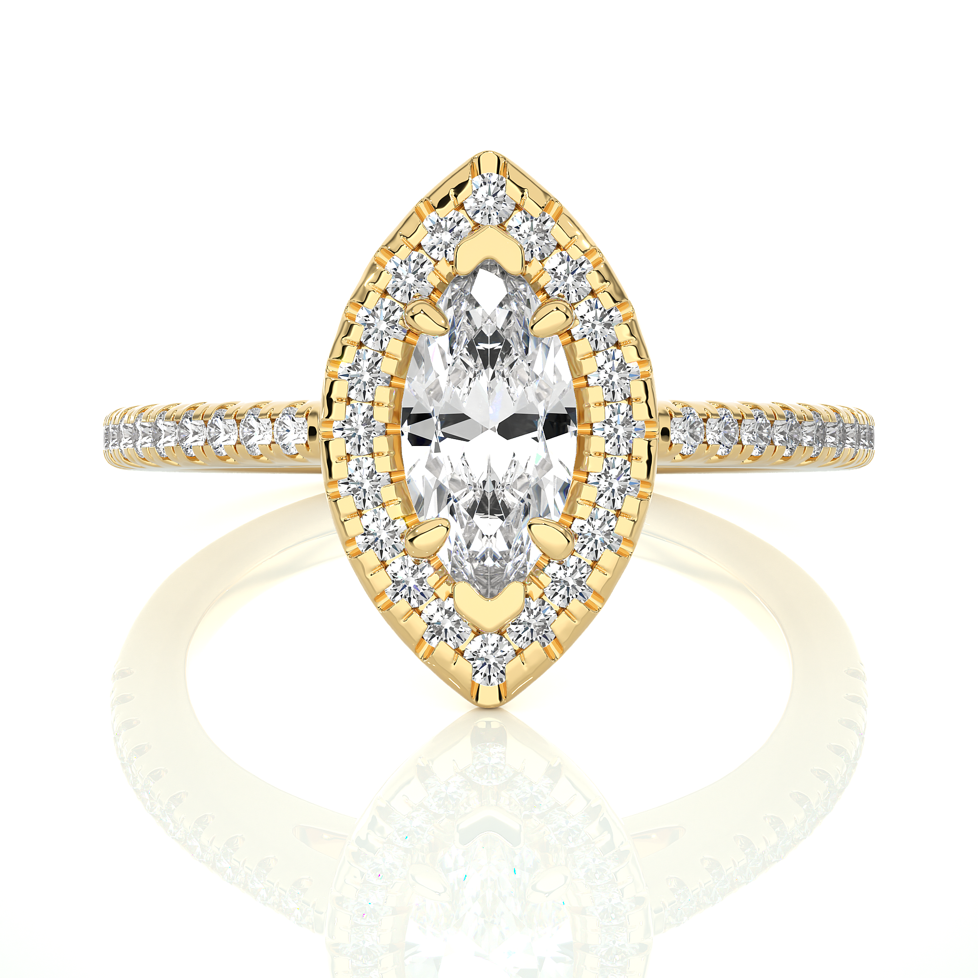0.89 Carat H Color VS1 Clarity Diamond Studded Natural Diamond Ring.